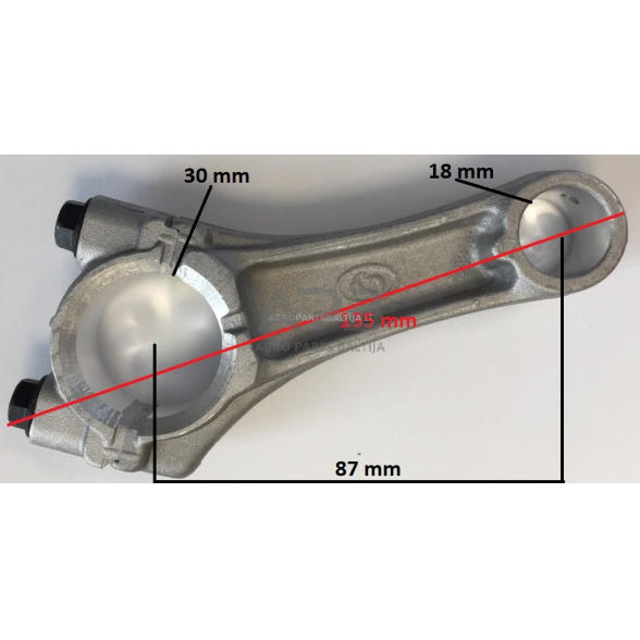 Švaistiklis Stiga, GGP ir kitiems kiniškiems varikliams. Atstumas tarp centrinių skylių 87 mm. Švaistiklis Stiga, GGP ir kitiems kiniškiems varikliams. Atstumas tarp centrinių skylių 87 mm.