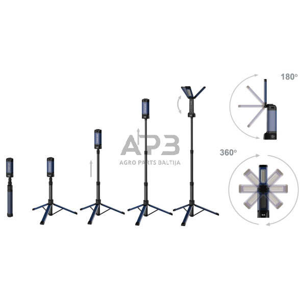 Šviestuvas COB (18W) su trikoju (įkraunamas) 4 Šviestuvas COB (18W) su trikoju (įkraunamas) 4