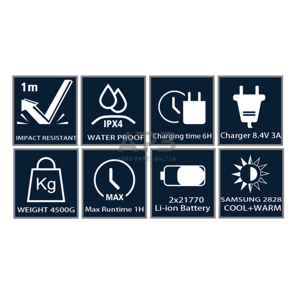 Šviestuvas COB (18W) su trikoju (įkraunamas) 6 Šviestuvas COB (18W) su trikoju (įkraunamas) 6