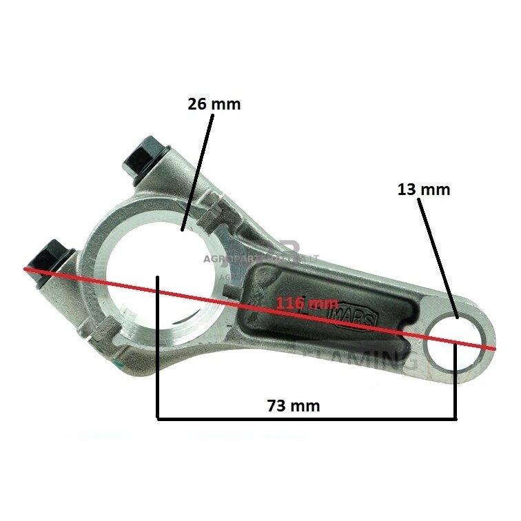Švaistiklis NAC T375, T475 ir kitiems kiniškiems varikliams. Atstumas tarp centrinių skylių 73 mm. Švaistiklis NAC T375, T475 ir kitiems kiniškiems varikliams. Atstumas tarp centrinių skylių 73 mm.