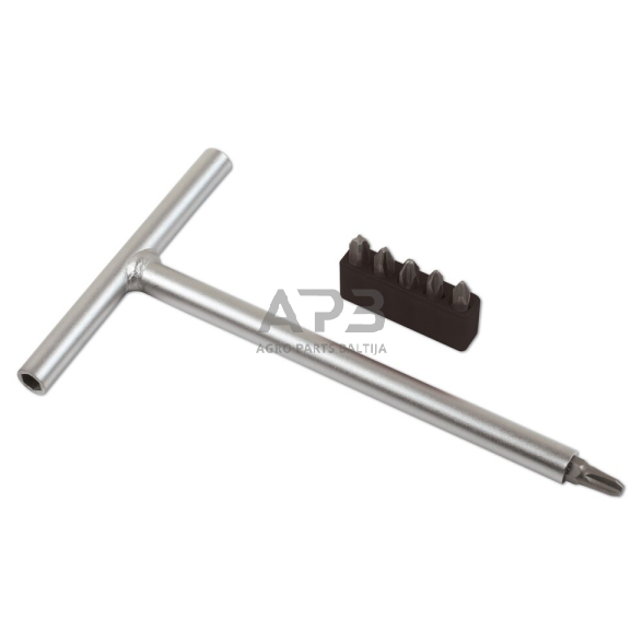 T tipo rankena + JIS 1/4'' antgalių rinkinys 6vnt. T tipo rankena + JIS 1/4'' antgalių rinkinys 6vnt.