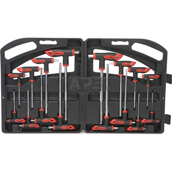 T-tipo šešiakampių raktų rinkinys TORX ir HEX (apvalia galvute) 16vnt. T-tipo šešiakampių raktų rinkinys TORX ir HEX (apvalia galvute) 16vnt.