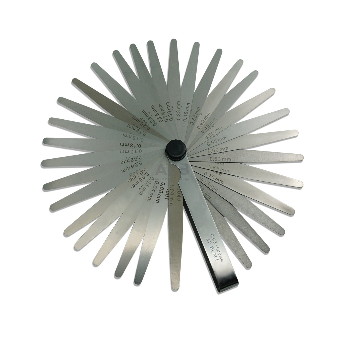 Tarpumačių rinkinys 0.03mm-1.0mm 32vnt. 1 Tarpumačių rinkinys 0.03mm-1.0mm 32vnt. 1