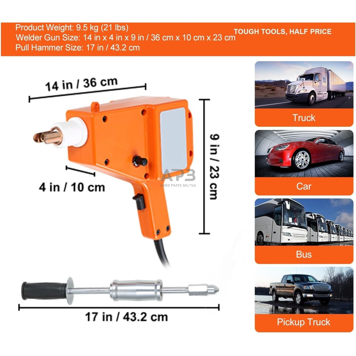 Taškinis kėbulo lyginimo pistoletas 2000W ir lyginimo įrankių rinkinys (plast.dėžė) 6 Taškinis kėbulo lyginimo pistoletas 2000W ir lyginimo įrankių rinkinys (plast.dėžė) 6