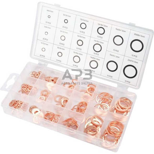 Tarpinių varinių rinkinys (minkštos)(220vnt) Tarpinių varinių rinkinys (minkštos)(220vnt)