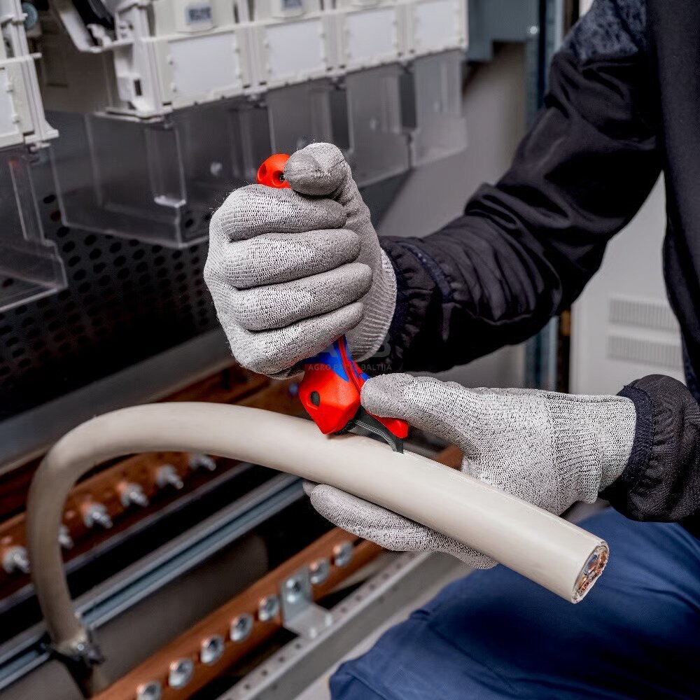 Terkšlinis kabelio nužievinimo peilis su kreipiančiąją KNIPEX 6