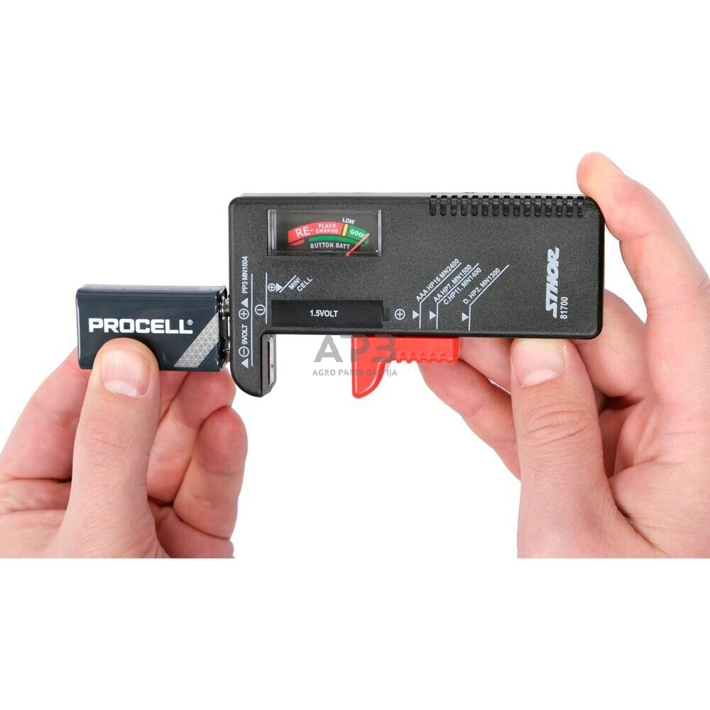 Testeris 1.5V ir 9V baterijoms 3 Testeris 1.5V ir 9V baterijoms 3