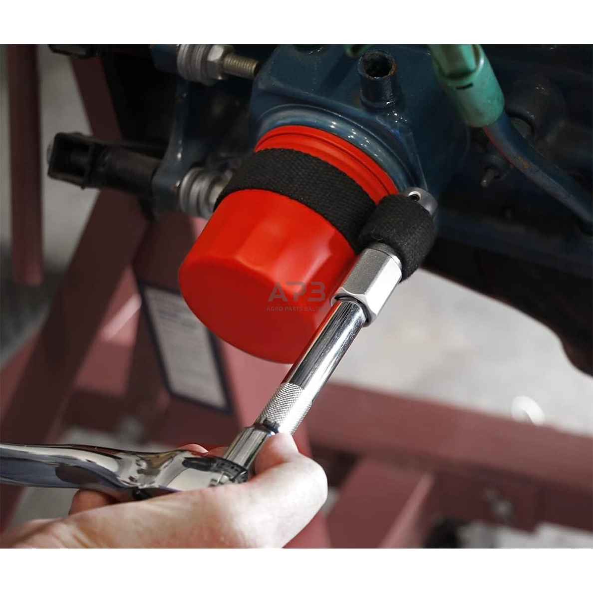 Tepalo filtro raktas su dirželiu 1/2'' Ø120mm 3
