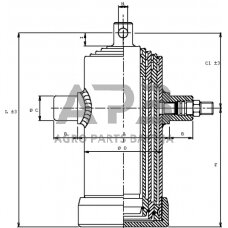 Teleskopinis cilindras Di Natale-Bertelli TC3044F