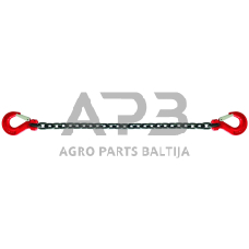 Tempimo grandinė su karabinais 10.6t 3.5m x13mm