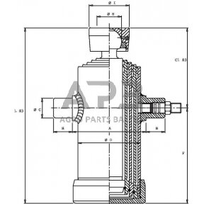 Teleskopinis cilindras Di Natale-Bertelli TC4033