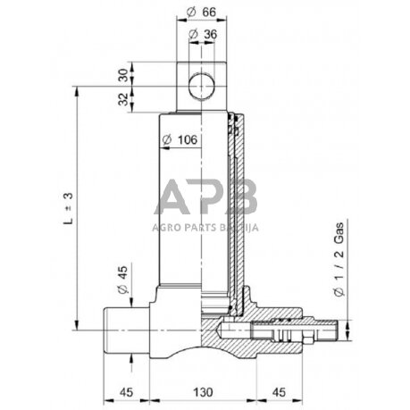 Teleskopinis cilindras Di Natale-Bertelli TC4522F 3 Teleskopinis cilindras Di Natale-Bertelli TC4522F 3