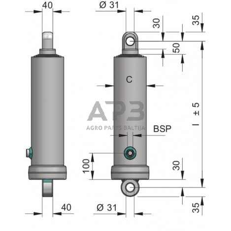 Teleskopinis cilindras Di Natale-Bertelli TC14484 1 Teleskopinis cilindras Di Natale-Bertelli TC14484 1