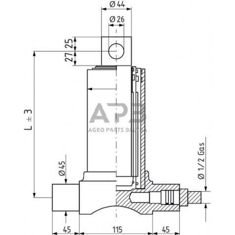 Teleskopinis cilindras Di Natale-Bertelli TC2538F 2 Teleskopinis cilindras Di Natale-Bertelli TC2538F 2