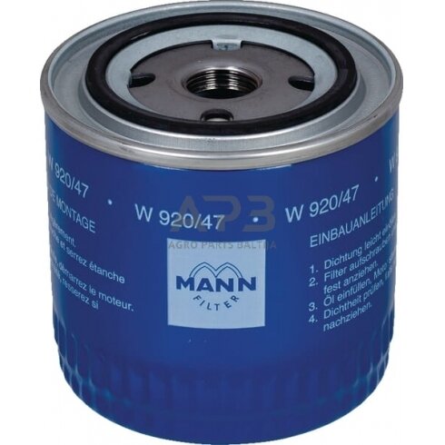 Tepalo filtras MANN-FILTER W92047 Tepalo filtras MANN-FILTER W92047