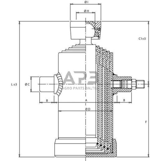 Teleskopinis cilindras Di Natale-Bertelli TC4051 1 Teleskopinis cilindras Di Natale-Bertelli TC4051 1