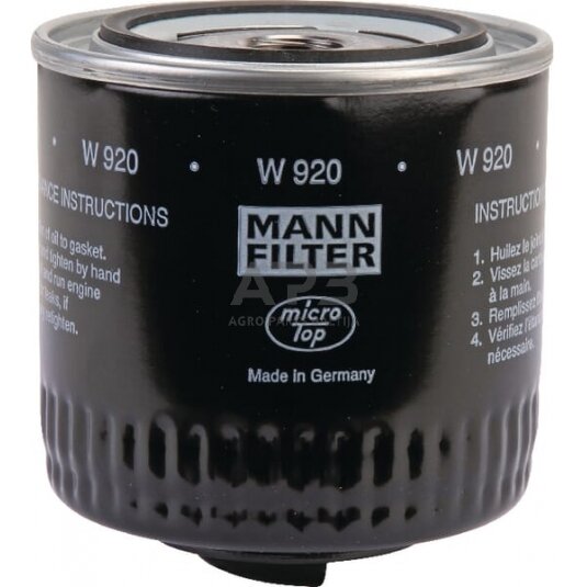 Tepalo filtras MANN-FILTER W920 Tepalo filtras MANN-FILTER W920