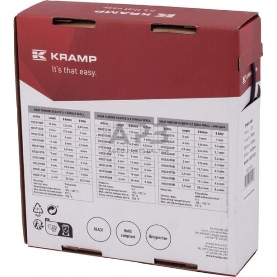 Terminis vamzdelis 1.5-0.65mm, 15m, HSS2102B 5 Terminis vamzdelis 1.5-0.65mm, 15m, HSS2102B 5