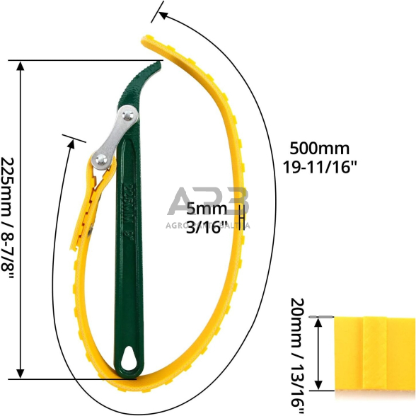Tepalo filtro raktas su dirželiu 9" 4 Tepalo filtro raktas su dirželiu 9" 4