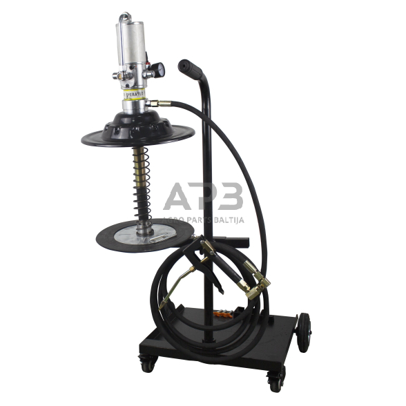 Tepalo pompa pneumatinė konsistenciniam tepalui su ratukais Tepalo pompa pneumatinė konsistenciniam tepalui su ratukais