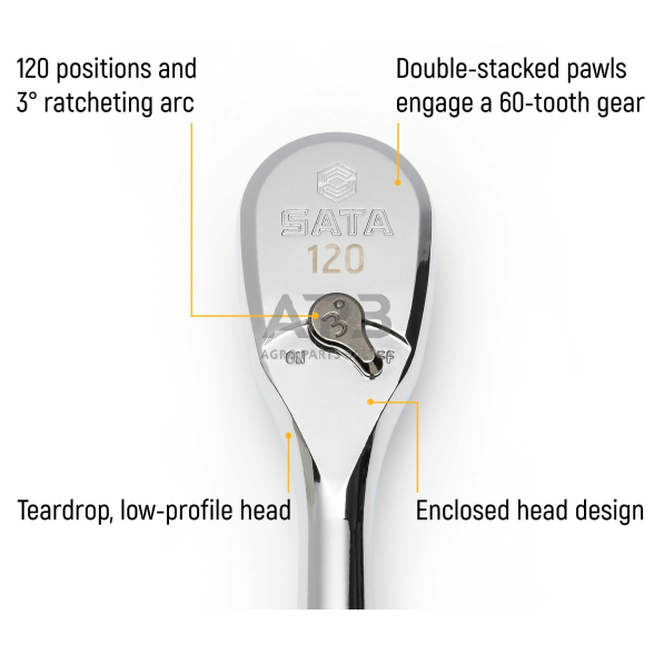 Terkšlė su metaline rankena 1/4" 60TH 120P 4 Terkšlė su metaline rankena 1/4" 60TH 120P 4