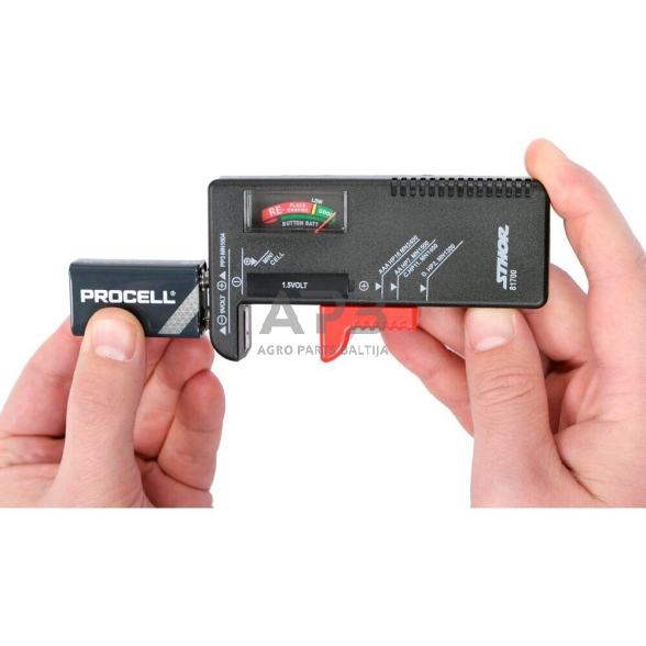 Testeris 1.5V ir 9V baterijoms 3 Testeris 1.5V ir 9V baterijoms 3