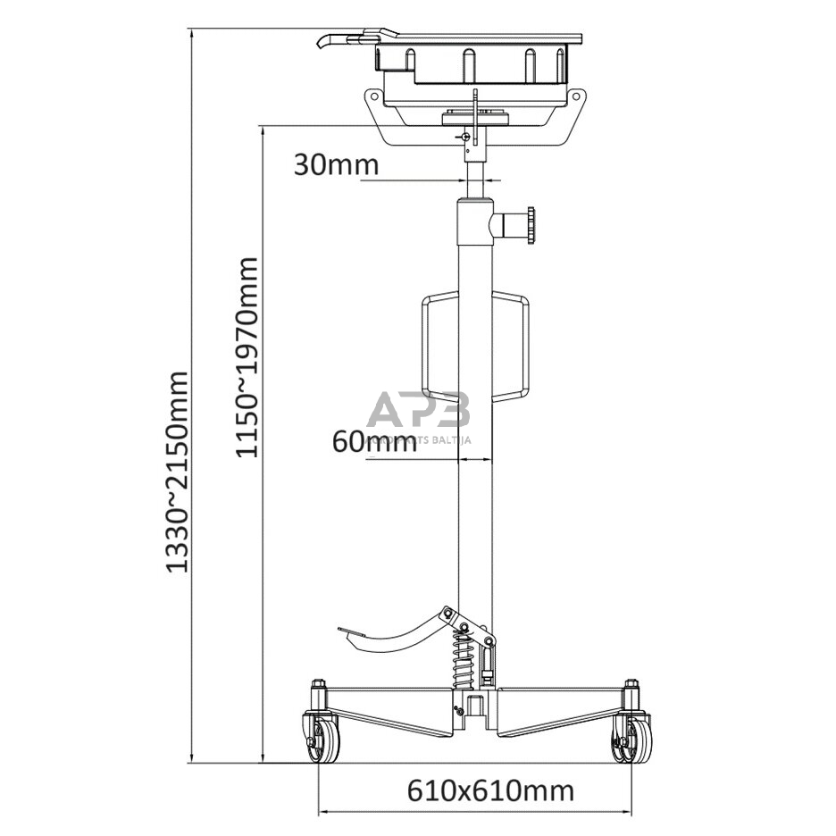 Tepalo surinkimo indas (plast.) 10l transmisijos domkratui 2 Tepalo surinkimo indas (plast.) 10l transmisijos domkratui 2