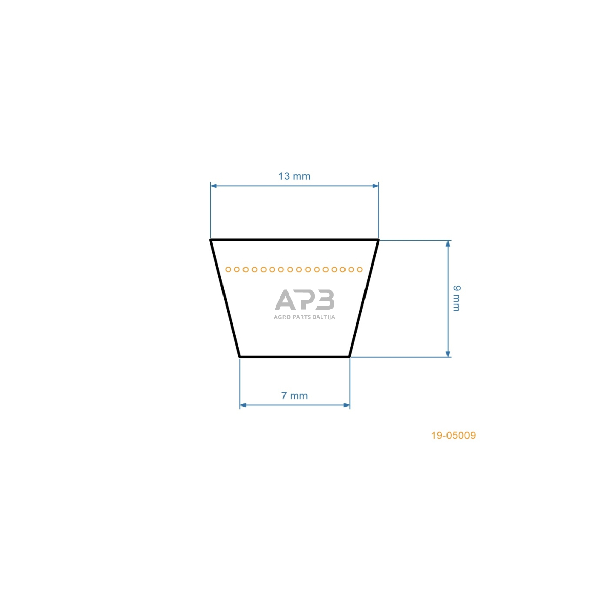 Trapecinis diržas 12,70x2820mm Li, 12,70x2870mm La 4LK113 3