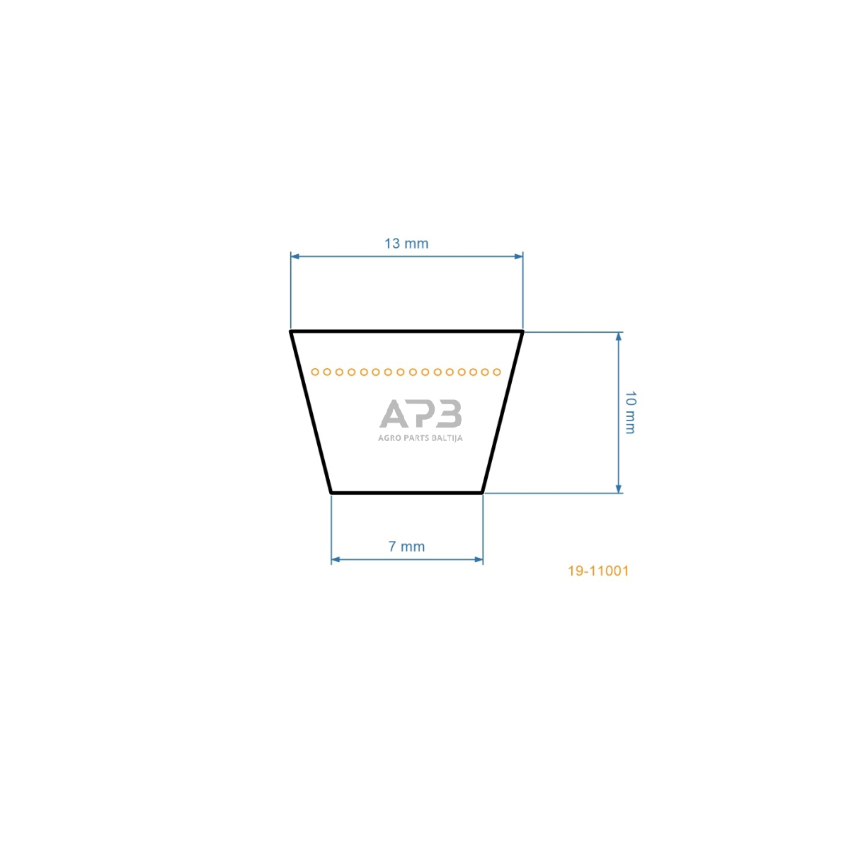 Trapecinis diržas A96 13x2438mm Li, 13x2488mm La 3 Trapecinis diržas A96 13x2438mm Li, 13x2488mm La 3
