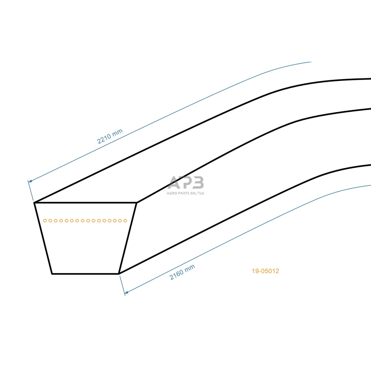 Trapecinis eigos diržas Husqvarna 532178138 13x2160mm Li, 13x2210mm La 1