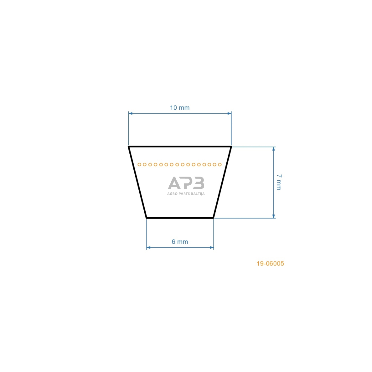 Trapecinis eigos diržas vejapjovėms Z26,5 10x670mm Li, 10x708mm La 2
