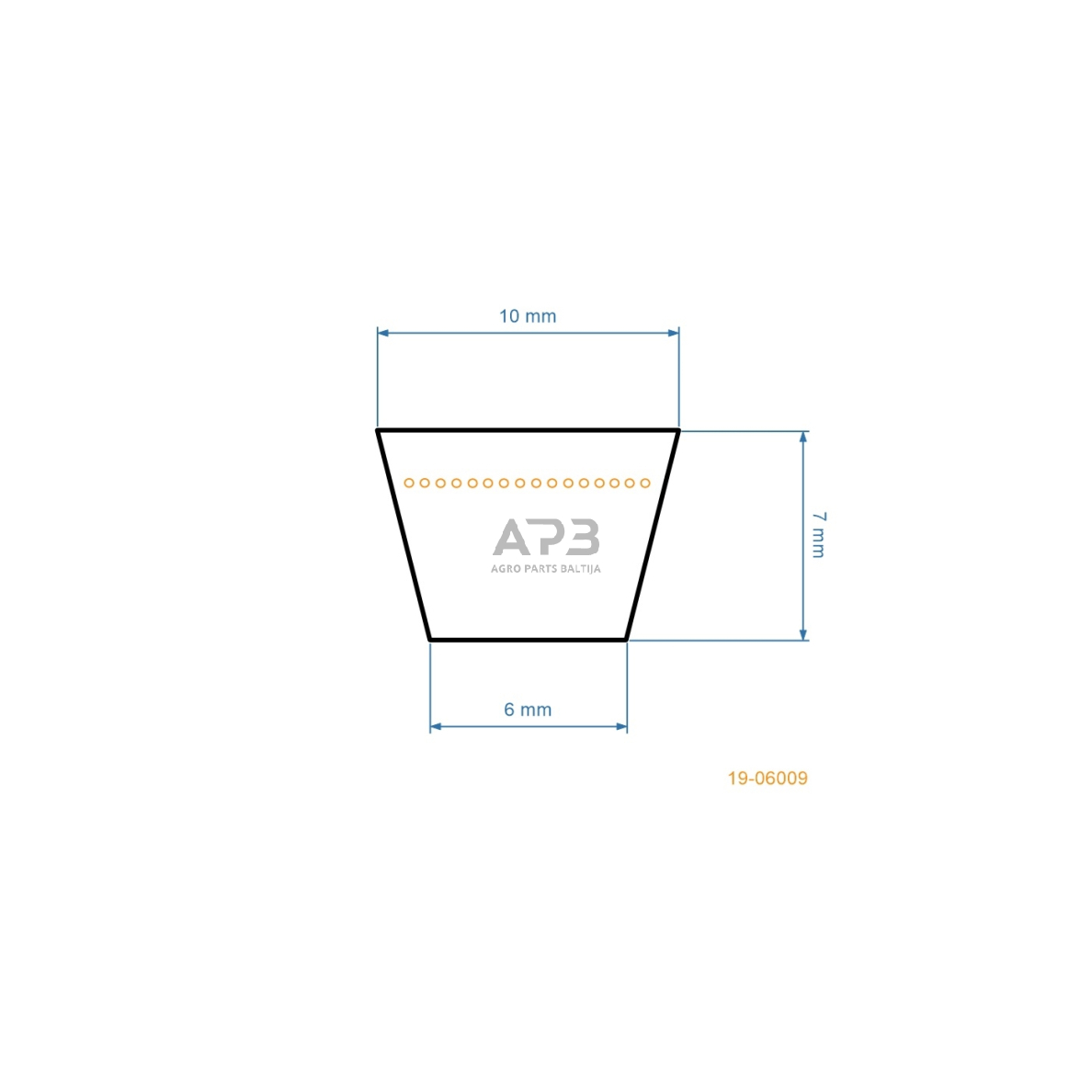 Trapecinis eigos diržas vejapjovėms Z34 10x865mm Li, 10x903mm La 2