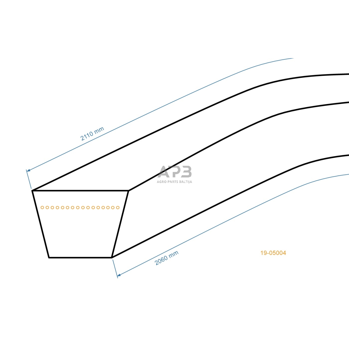 Trapecinis eigos diržas Weedeater S165H42A 13x2060mm Li, 13x2110mm La 1 Trapecinis eigos diržas Weedeater S165H42A 13x2060mm Li, 13x2110mm La 1