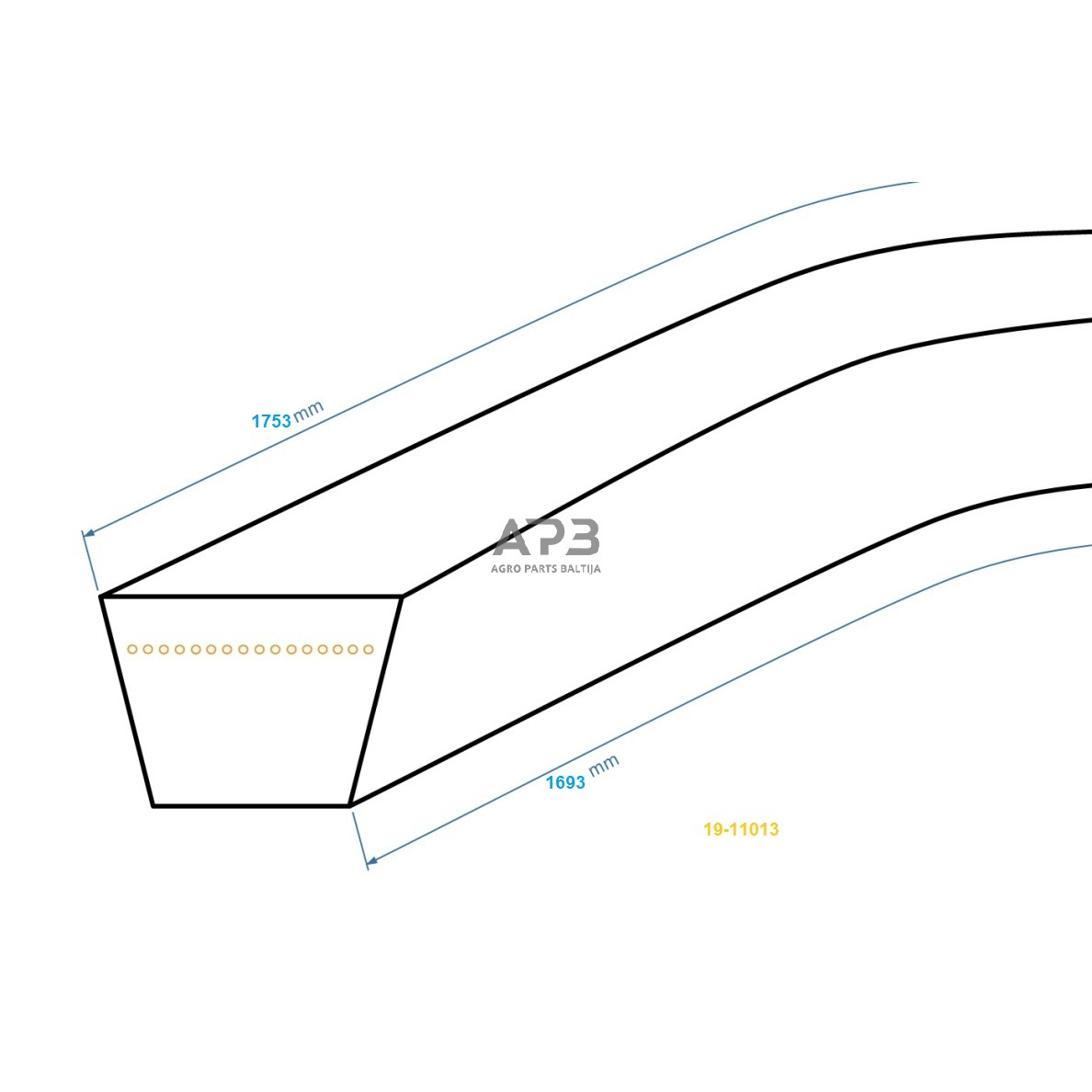 Trapecinis eigos diržas Yard Machines 75404001 15,88x1757,36mm La