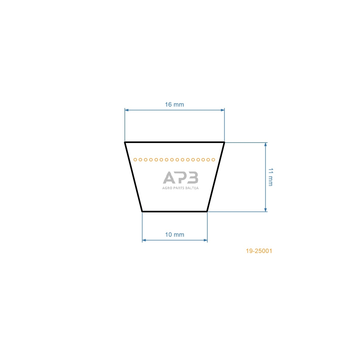 Trapecinis eigos diržas Yardman 500, 600, 700, 12/91, 12.5/76, B 10, TA 4120, TC 4125, TA 4130, TD 4125, TE 4125, TF 4120 15,88x1123,16mm La 2 Trapecinis eigos diržas Yardman 500, 600, 700, 12/91, 12.5/76, B 10, TA 4120, TC 4125, TA 4130, TD 4125, TE 4125, TF 4120 15,88x1123,16mm La 2