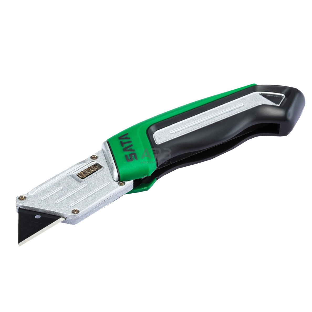 Trapecinis peilis su keičiama geležte užsilenkiantis 19mm 1 Trapecinis peilis su keičiama geležte užsilenkiantis 19mm 1