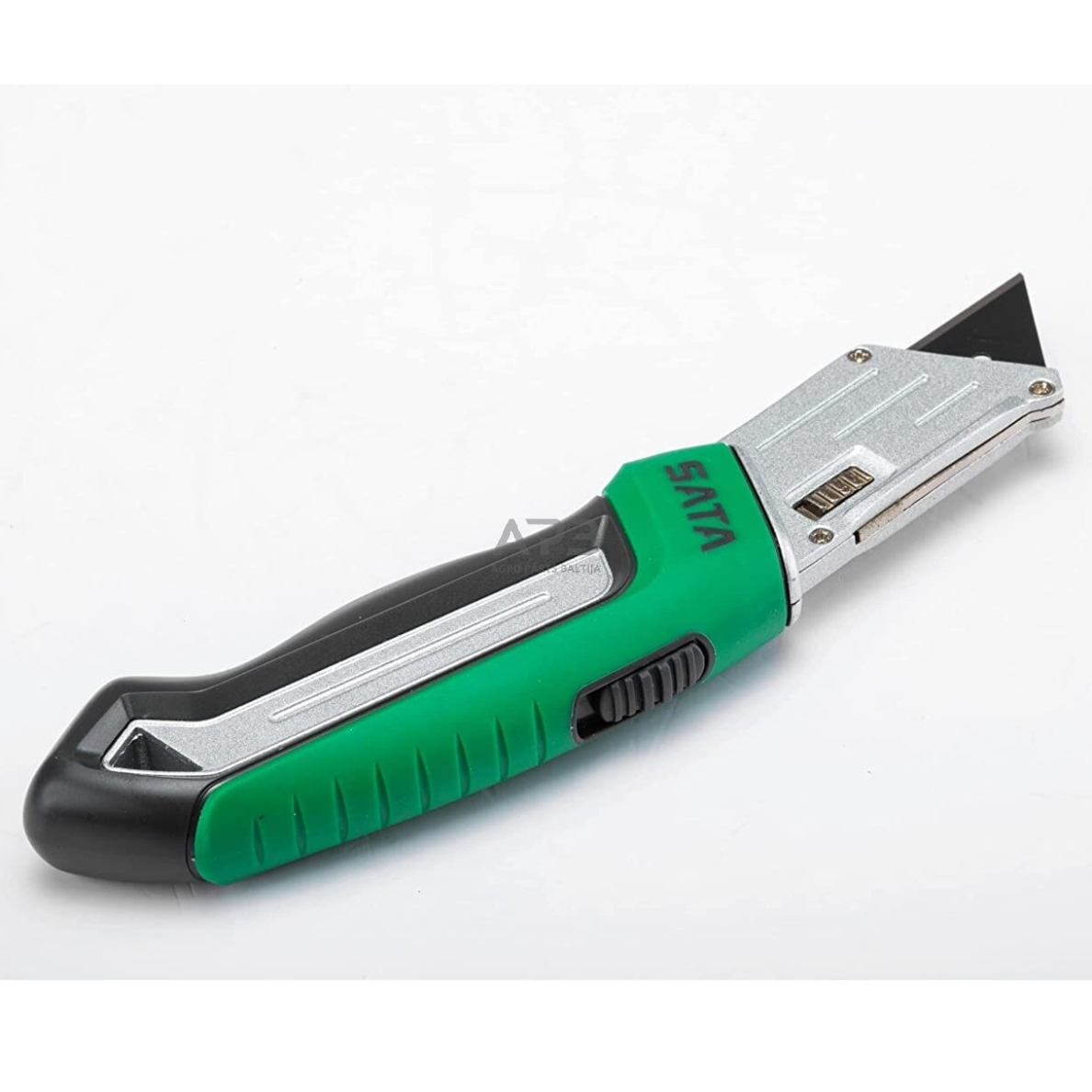 Trapecinis peilis su keičiama geležte užsilenkiantis 19mm 2 Trapecinis peilis su keičiama geležte užsilenkiantis 19mm 2