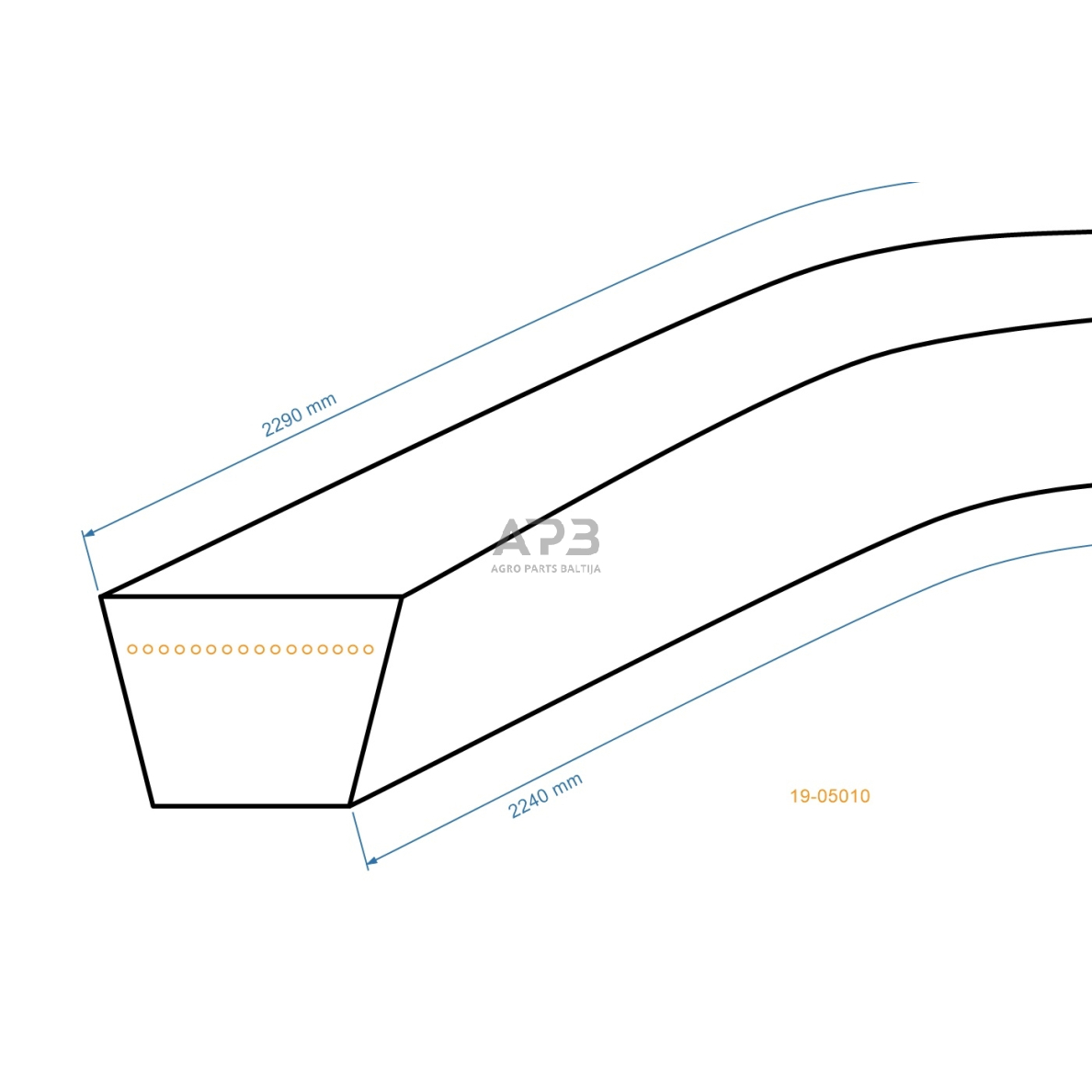 Trapecinis pjaunamosios diržas Craftsman 532193214 pjaunamosios plotis 37 ( 96 cm) 13x2240mm Li, 13,00x2290mm La 1
