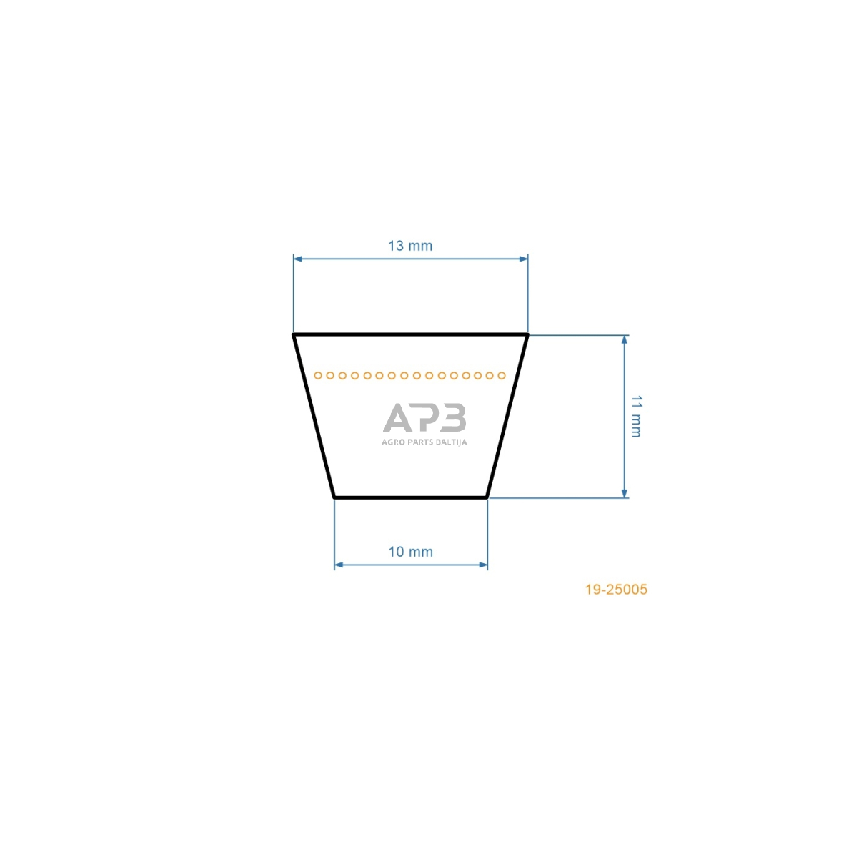 Trapecinis pjaunamosios diržas Cub Cadet 754-0371 pjaunamosios potis G42 (107 cm) 15,88x1879,60 mm La 2