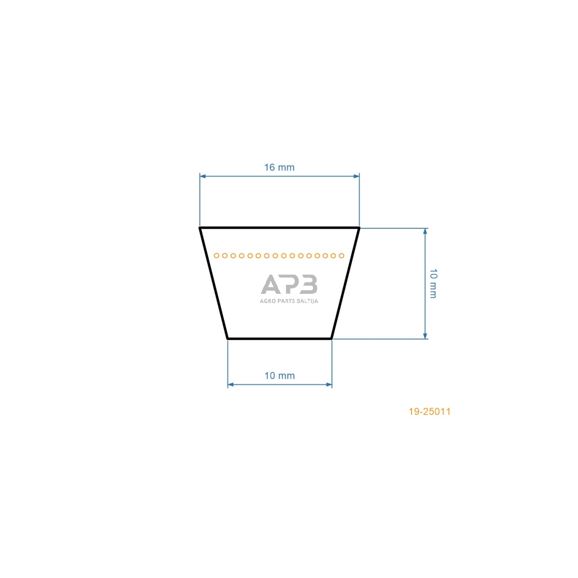 Trapecinis pjaunamosios diržas Cub Cadet CC 1018 RD, CC 1015 RD-E, CC 1022 RD-E 15,88x2413mm La 2