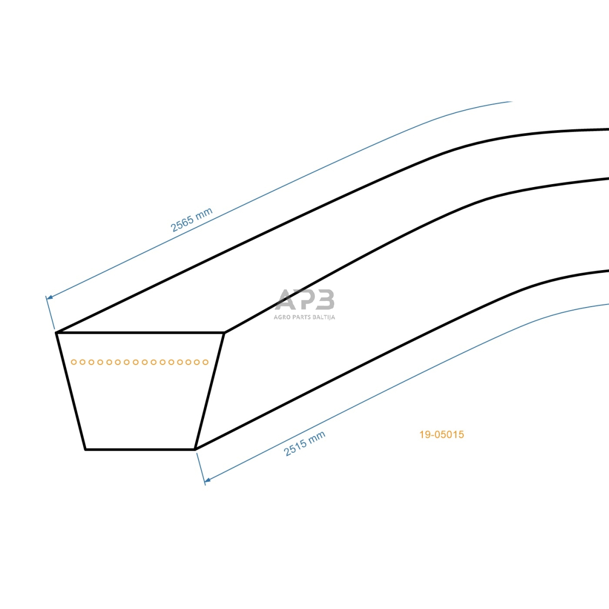 Trapecinis pjaunamosios diržas Husqvarna 532429636 pjaunamosios plotis 42 ( 107 cm ) 13x2515mm Li, 13x2565mm La 1