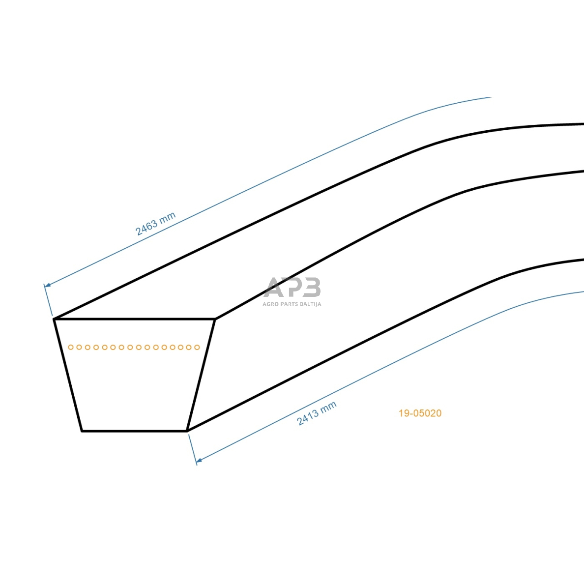 Trapecinis pjaunamosios diržas Husqvarna TC142 pjaunamosios plotis 42 ( 107 cm ) 13x2413mm Li, 13x2463mm La 1