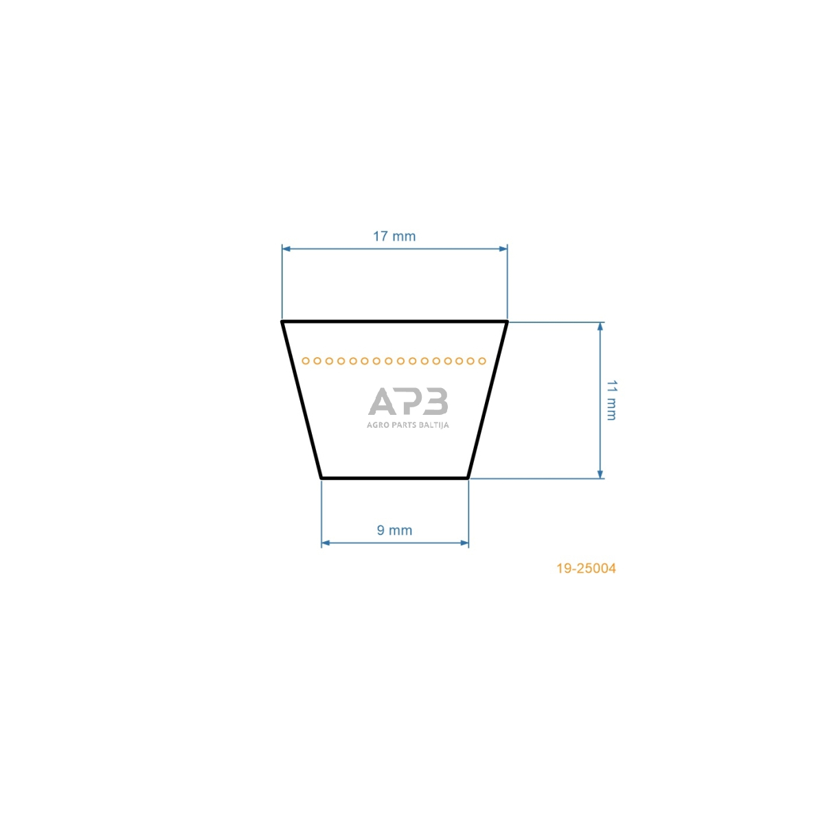 Trapecinis pjaunamosios diržas MTD Seria 400, 600, 112/960 N, 11/30, B 12, B 135, B 145, B/160, H 145, HF 4145, L 145 H, SLX 96 S, B 124, 125, 128, 130, 131, 135, H125, H145, JF130, JF135T, Super 12-96 pjaunamosios potis F38 (96 cm) 15,88x1759,70 mm La 2