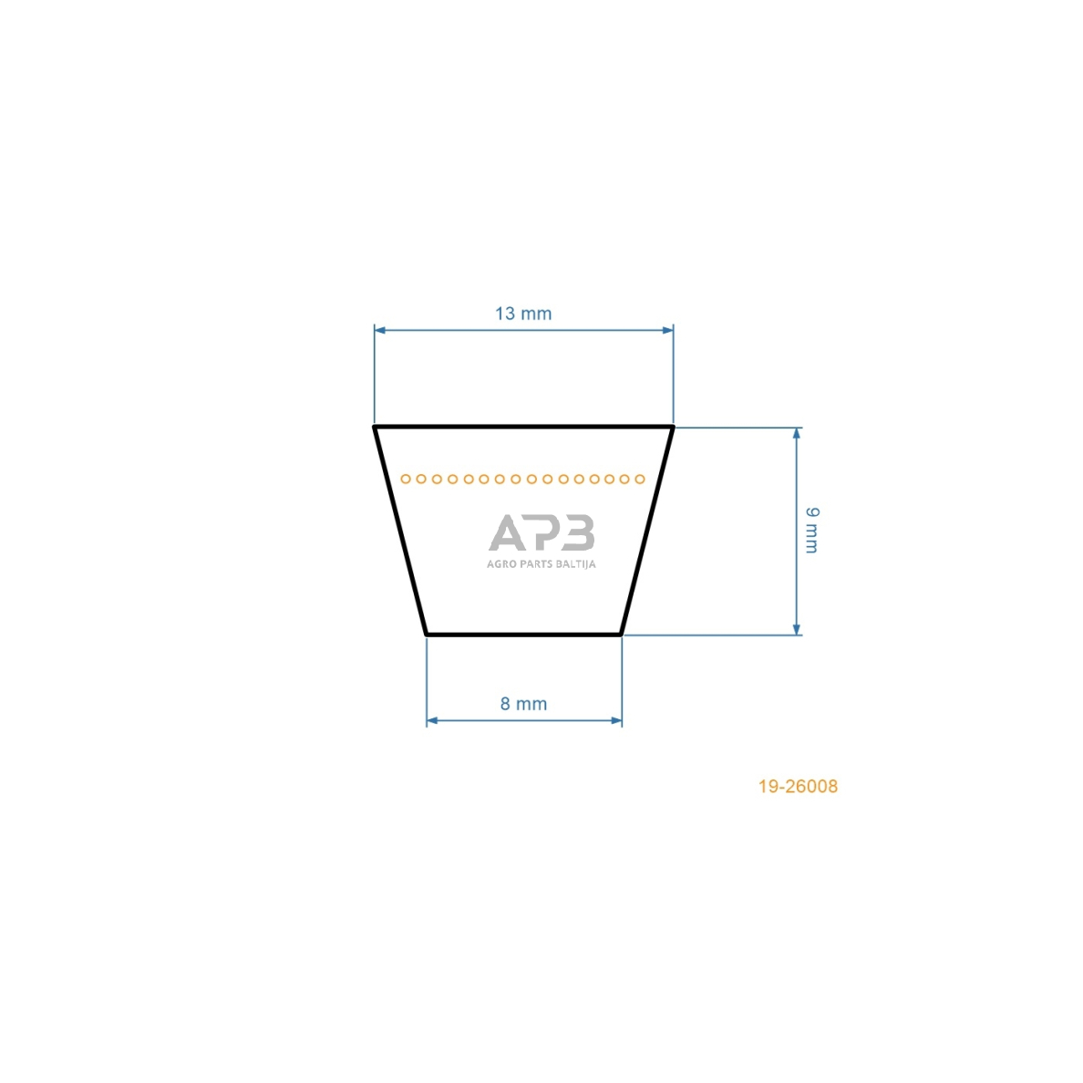 Trapecinis pjaunamosios diržas Murray 37x86 pjaunamosios potis 38 (96 cm) 13,00x2160 mm La, 13,00x2110 mm Li 2