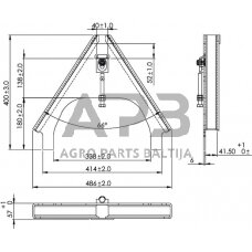 Traktoriaus prikabinimo trikampis 480,00 mm TL150680