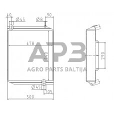 Traktoriaus radiatorius 001974134N