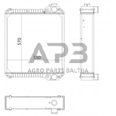 Traktoriaus radiatorius 135691A3N