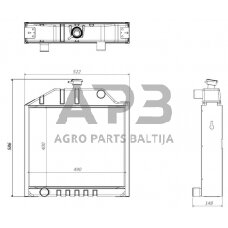 Traktoriaus radiatorius ACV0286400N