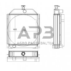 Traktoriaus radiatorius V30281700N