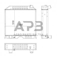 Traktoriaus radiatorius V34645010N